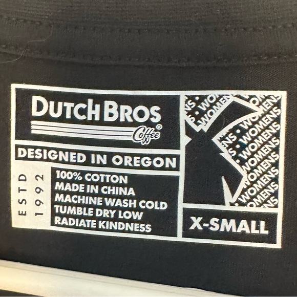 Dutch Bros Black “The Dutch Club” SMALL+ MEDIUM+LARGE Long Sleeve T VINTAGE - Picture 4 of 8